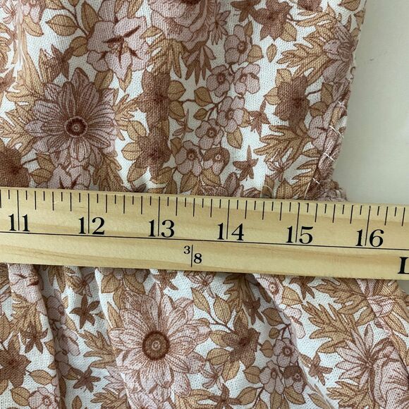 House of Harlow 1960 Floral Tie Strap Linen Blend Tiered Boho Maxi Dress Sz L - Picture 7 of 10